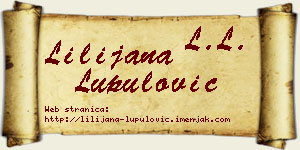 Lilijana Lupulović vizit kartica